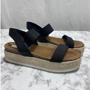 Women's Black Espadrille Sandals